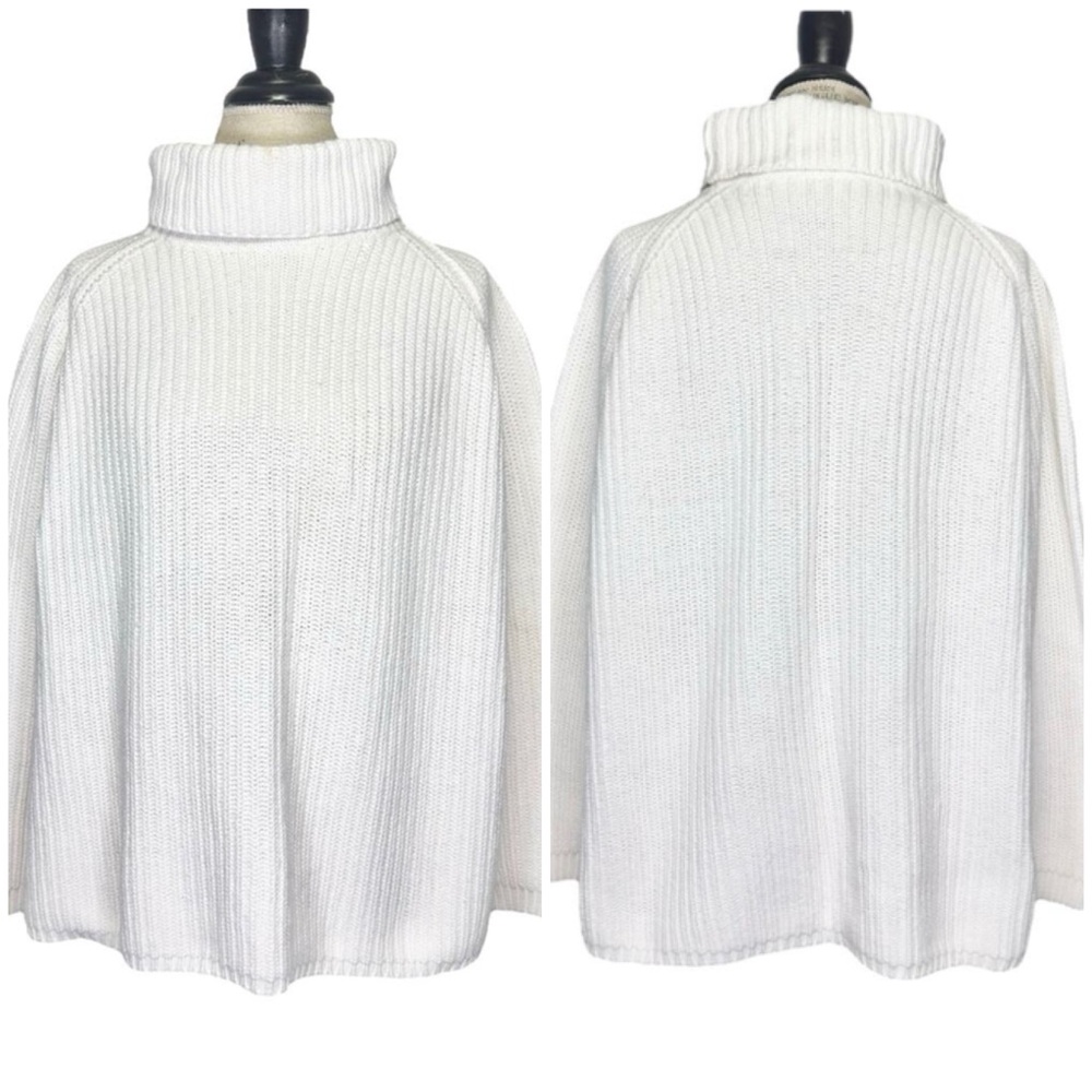 Eddie Bauer | Women | Vintage Ribbed Knit Oversized Turtleneck Sweater | Small